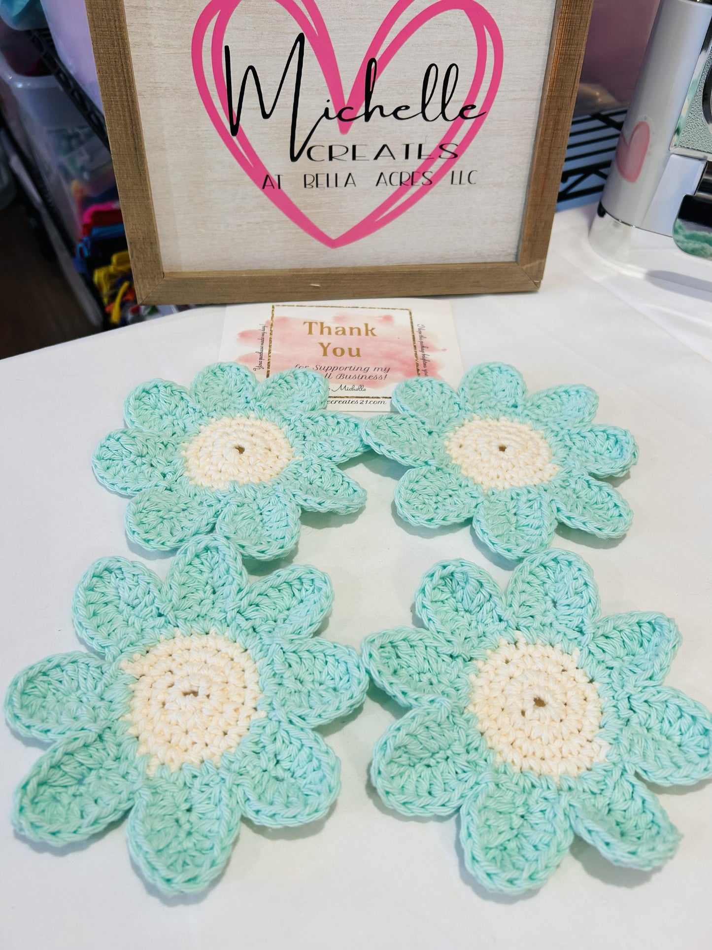 Daisy Coasters (set of 4)