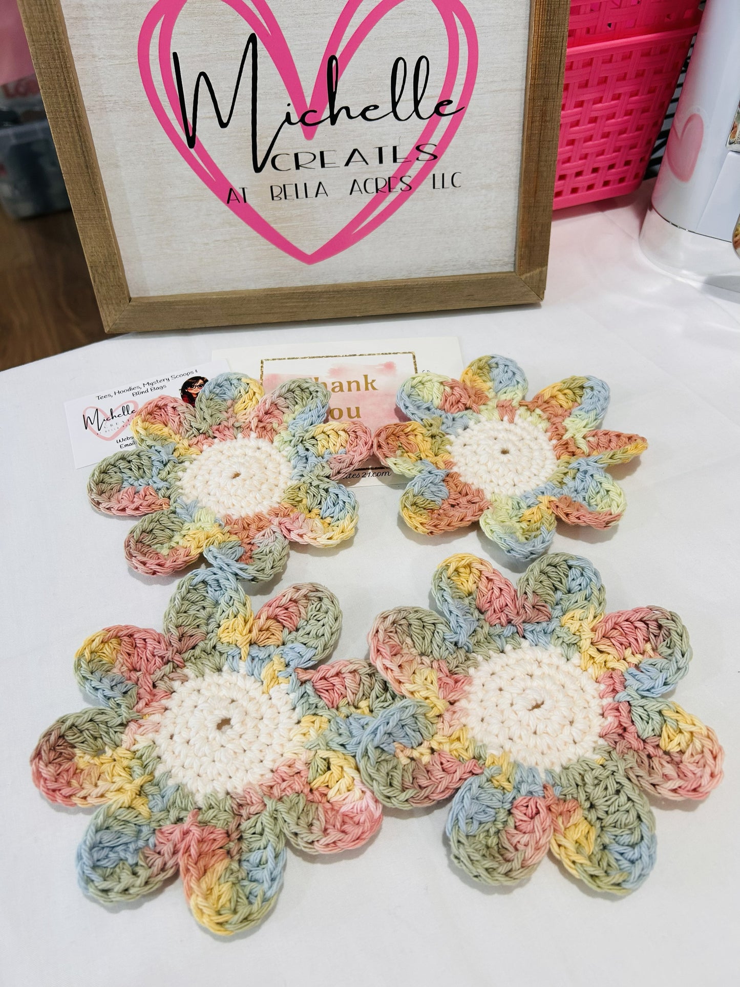 Daisy Coasters (set of 4)