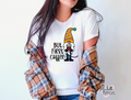 But First Coffee Gnome T-shirt - Adult