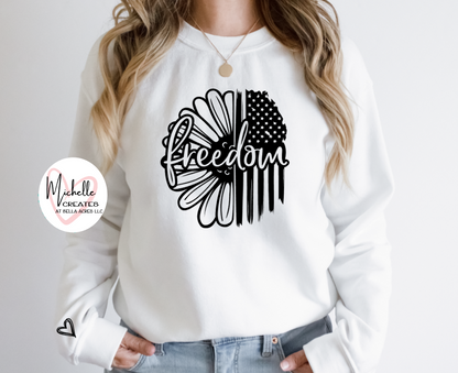 Freedom Sweatshirt - Flag - Sunflower - Adult