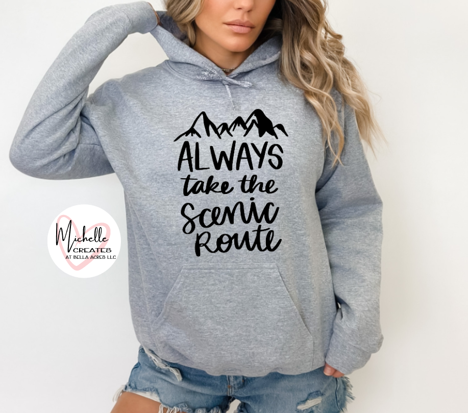 Always Take the Scenic Route Hoodie - Adult
