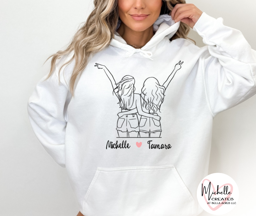 Best friends Hoodie - Adult